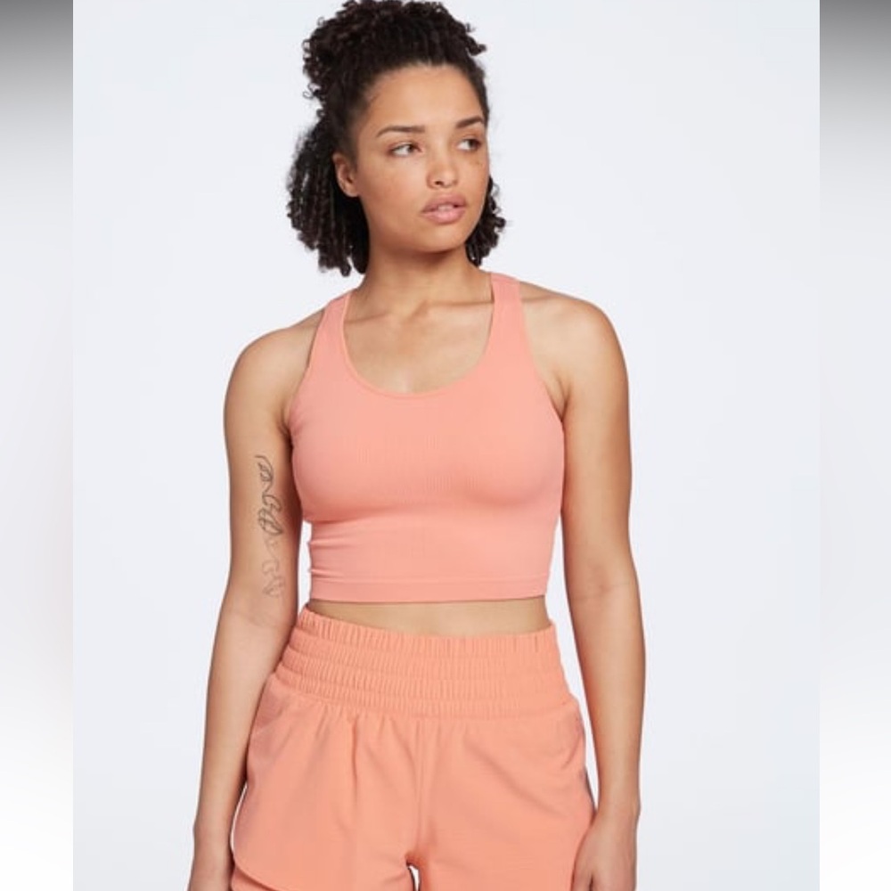 Calia, Seamless Ribbed Brami/Tank, Flushed Pink, Medium